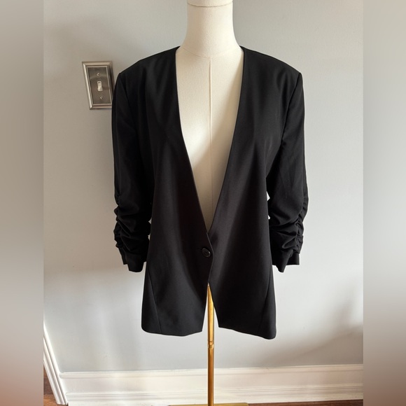 Jules & Leopold single button blazer with 3/4 ruched sleeve Size 14 - Picture 1 of 4